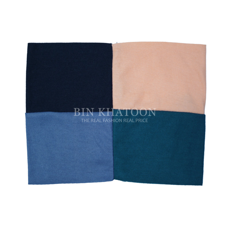 4 in 1 Hijab Cap (Black,Peach,Gray,BottleGreen)