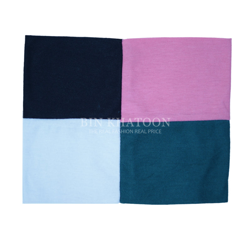 4 in 1 Hijab Cap (Black,TeaPink,NeelWhite,BottleGreen)