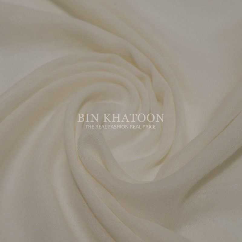 Crumpled Lawn Hijab Creamy White