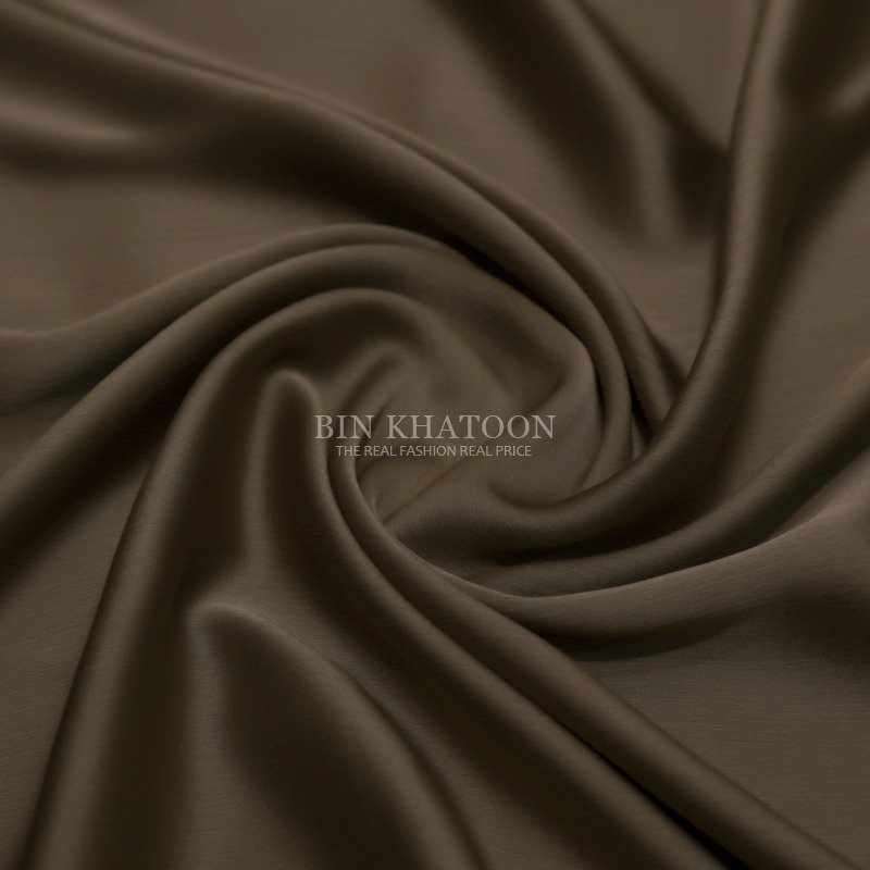 Crinkle Silk Hijab Almond Brown