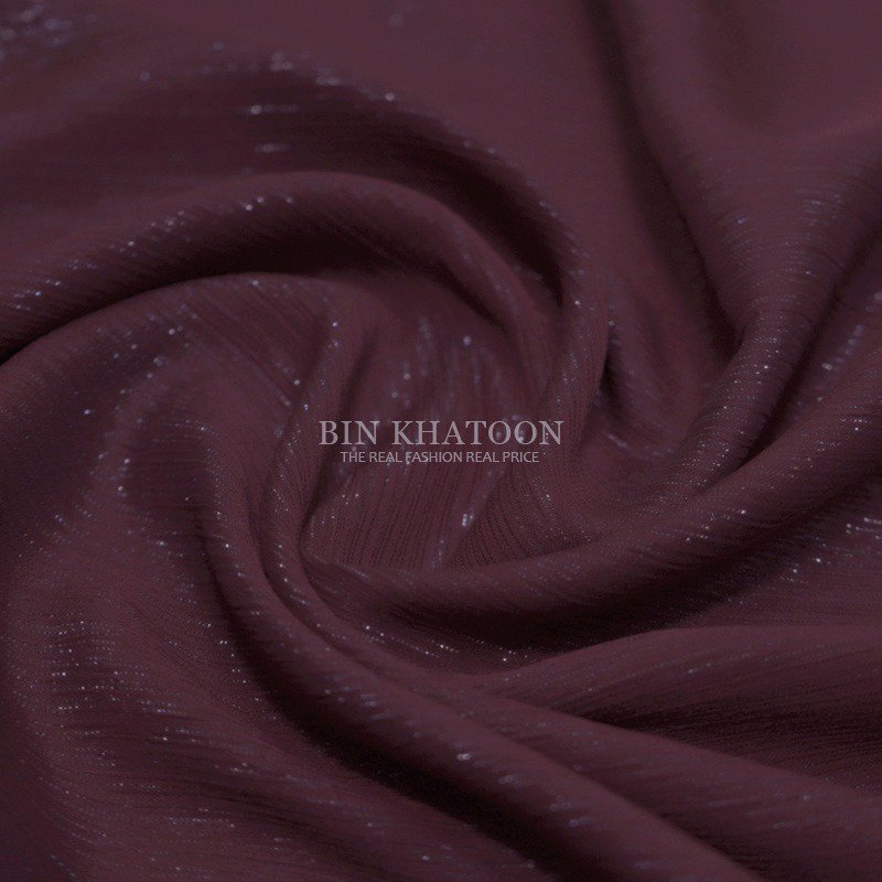 Crinkle Zari Chiffon Purple