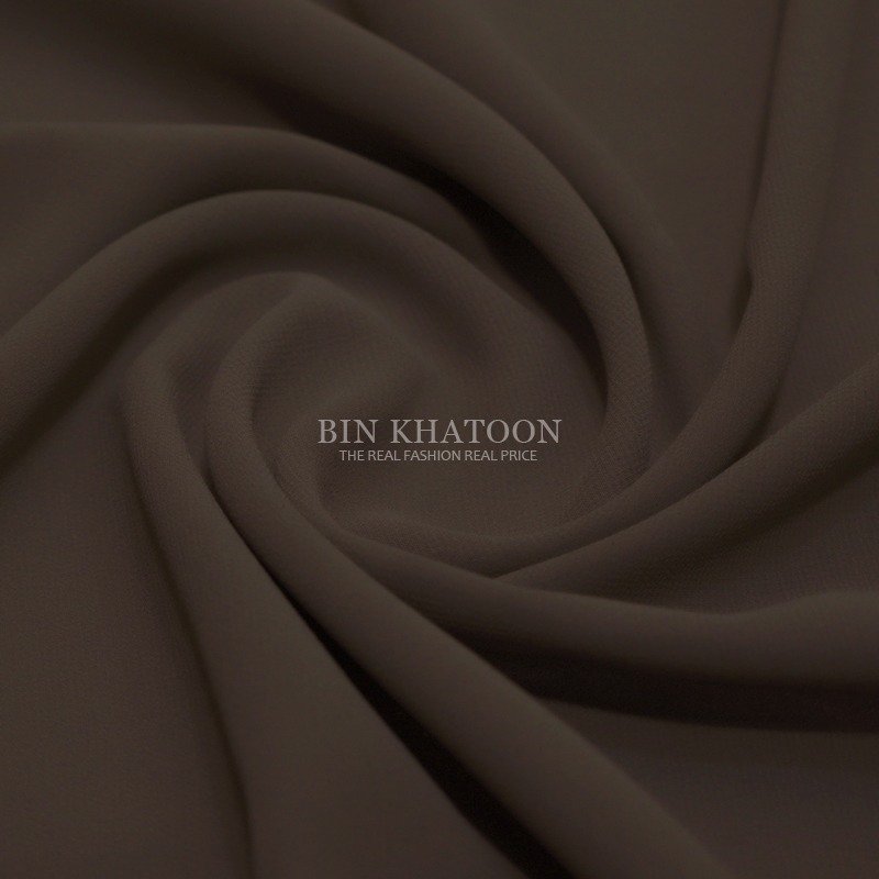 Premium Georgette Hijab in Muted Brown