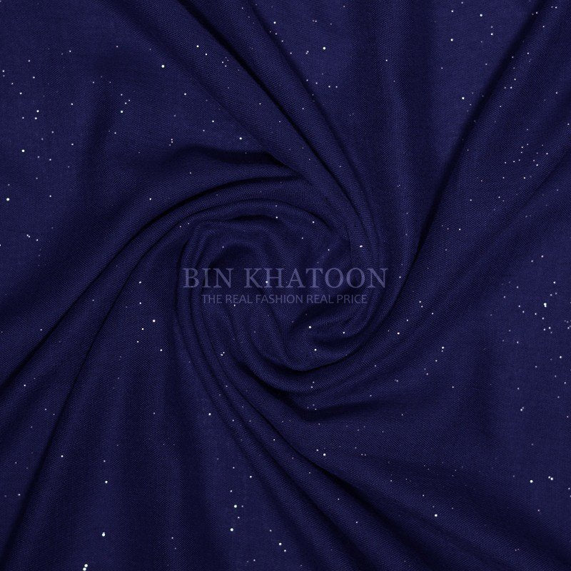 Glitter Lawn Ink Blue Hijab