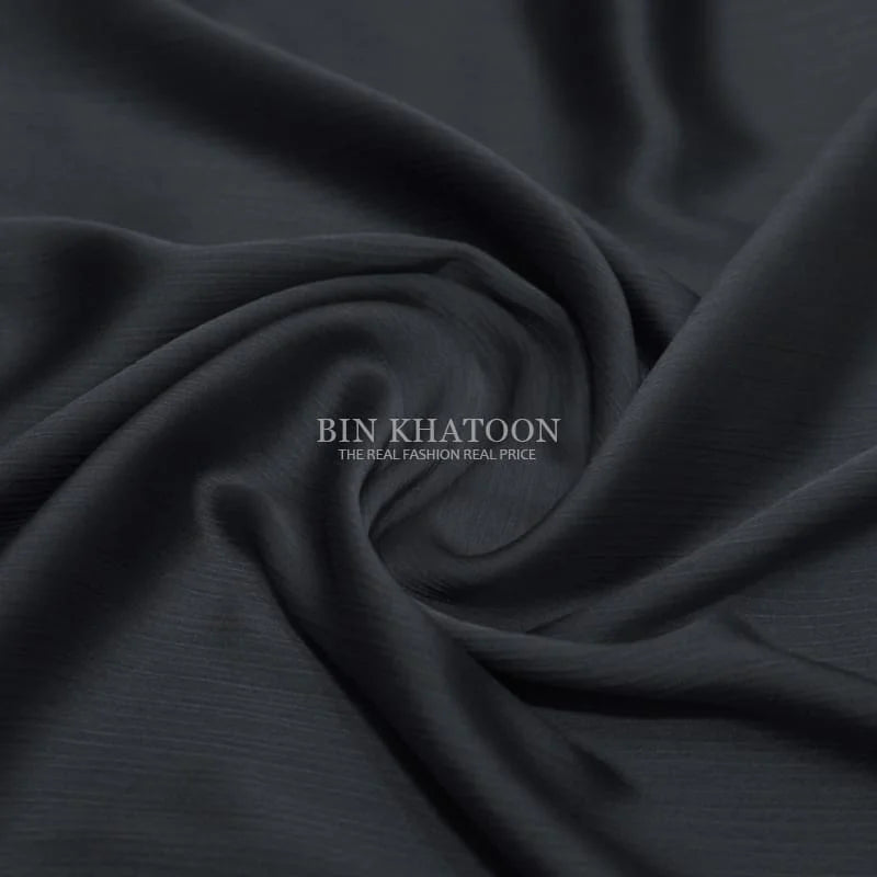 Crinkle Silk Hijab Black