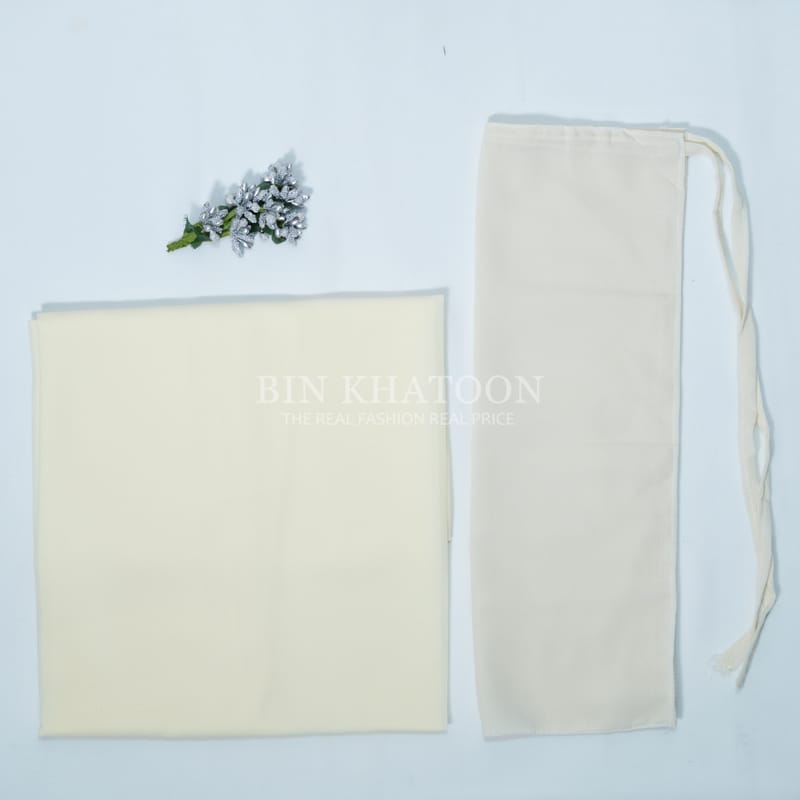 Georgette Hijab and Niqab set Cream White