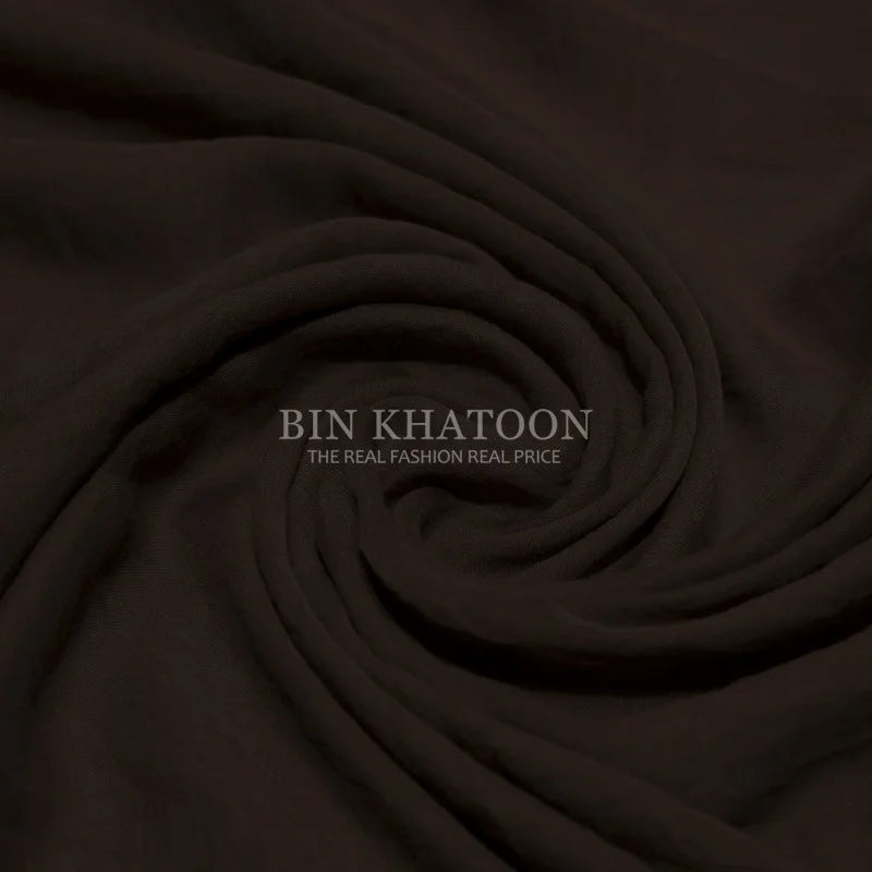 Crumpled Lawn Hijab Dark Brown