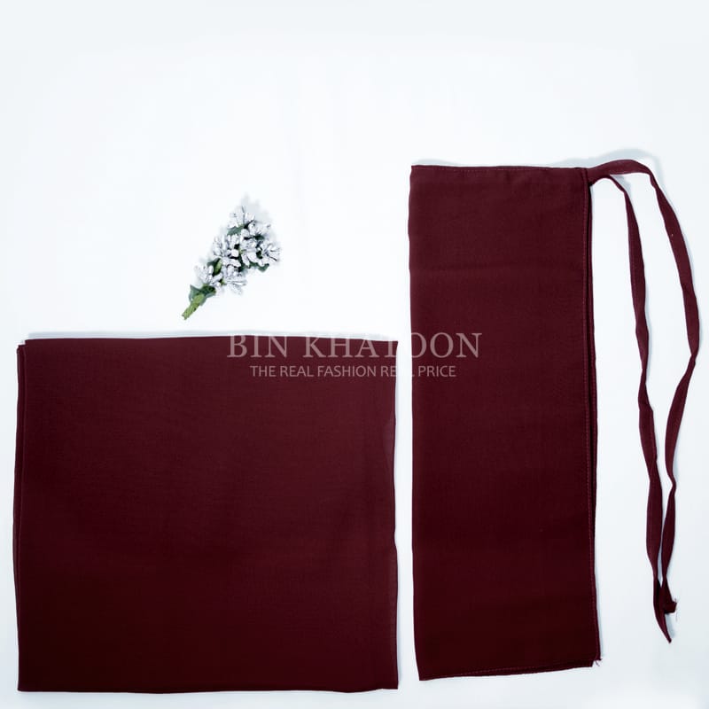 Georgette Hijab and Niqab Set Maroon