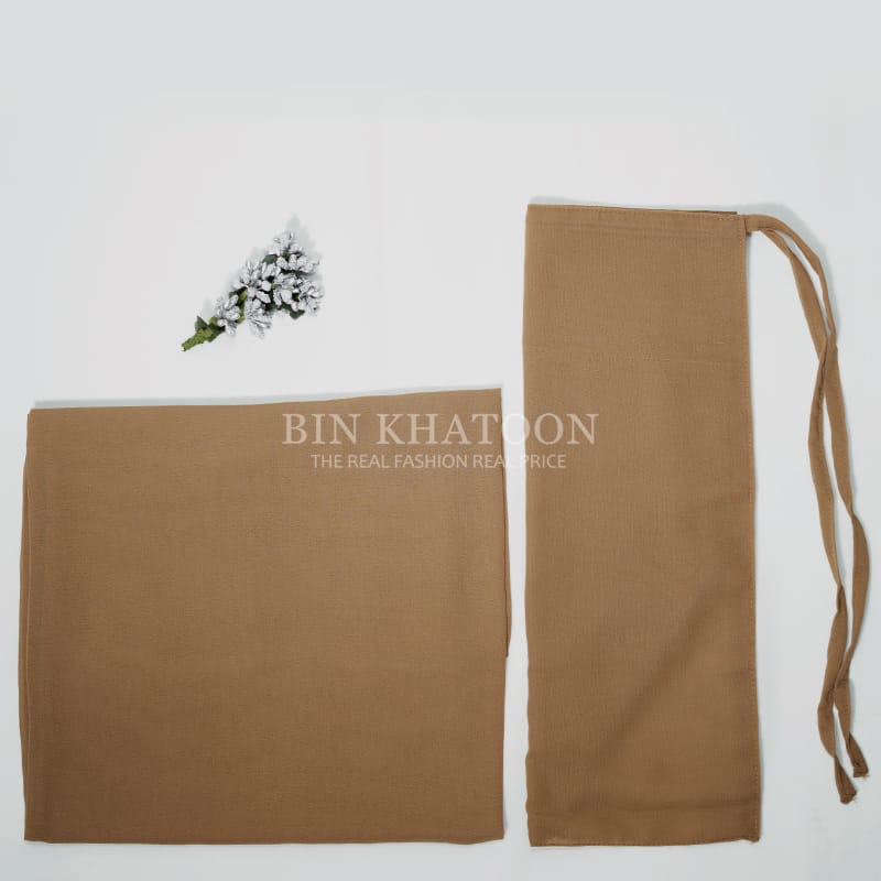 Georgette Hijab and Niqab Set Camel