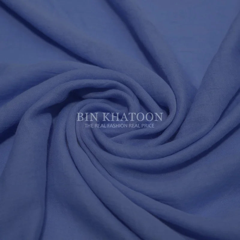 Crumpled Lawn Hijab Ice Blue