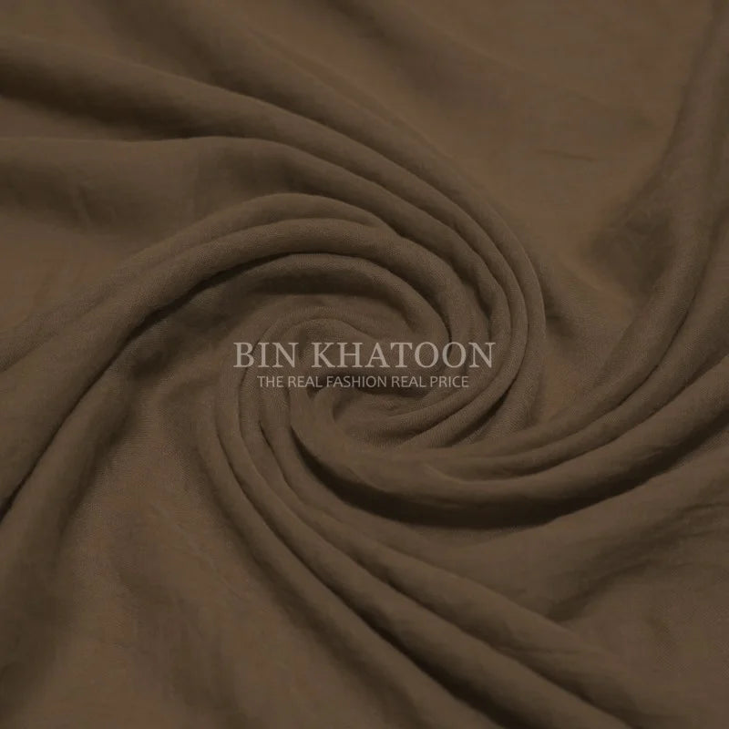 Crumpled Lawn Hijab Kahki