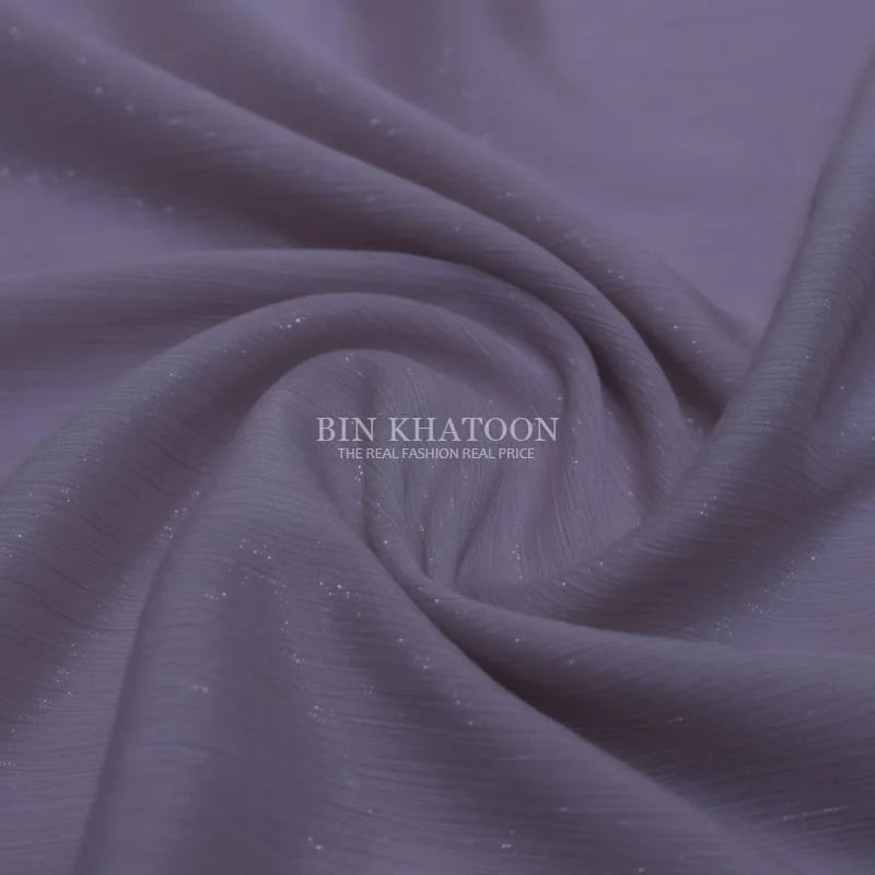 Crinkle Zari Chiffon Lavender