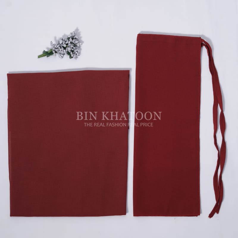 Georgette Hijab and Niqab Set Deep Red