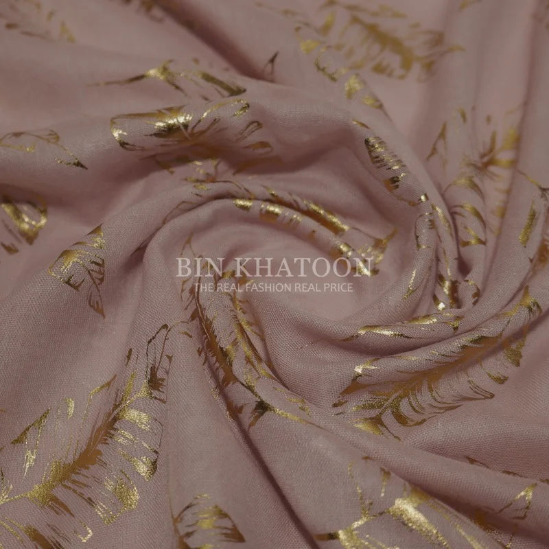 Golden Big Leaf Lawn Mushroom Hijab