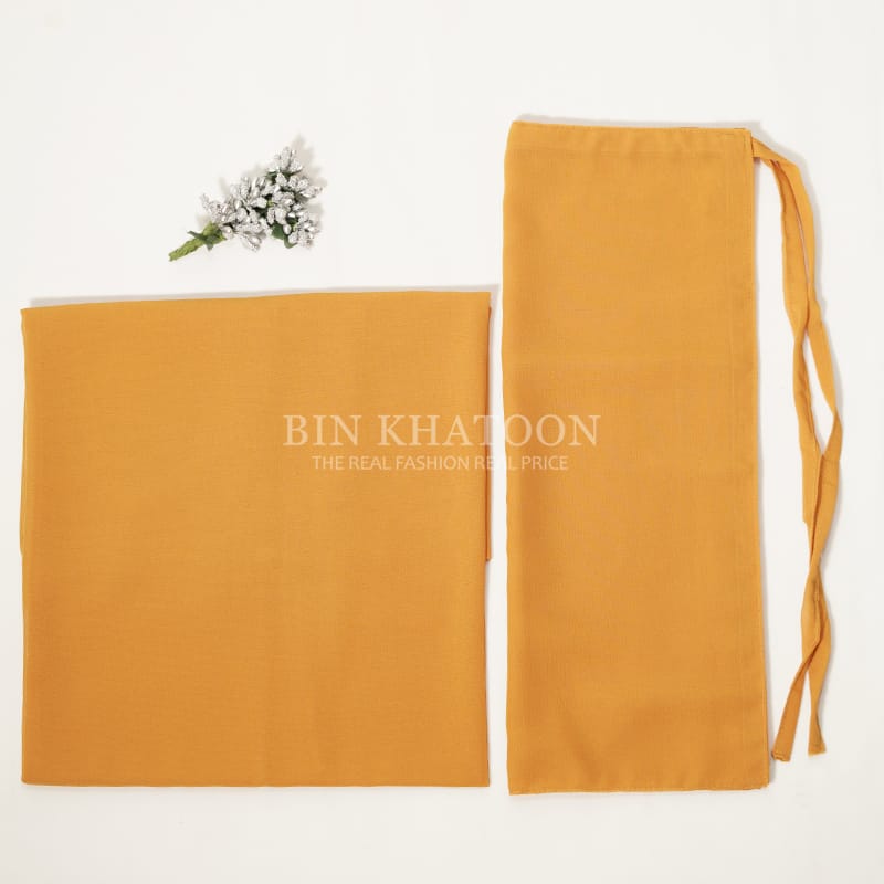 Georgette Hijab and Niqab Set Yellow