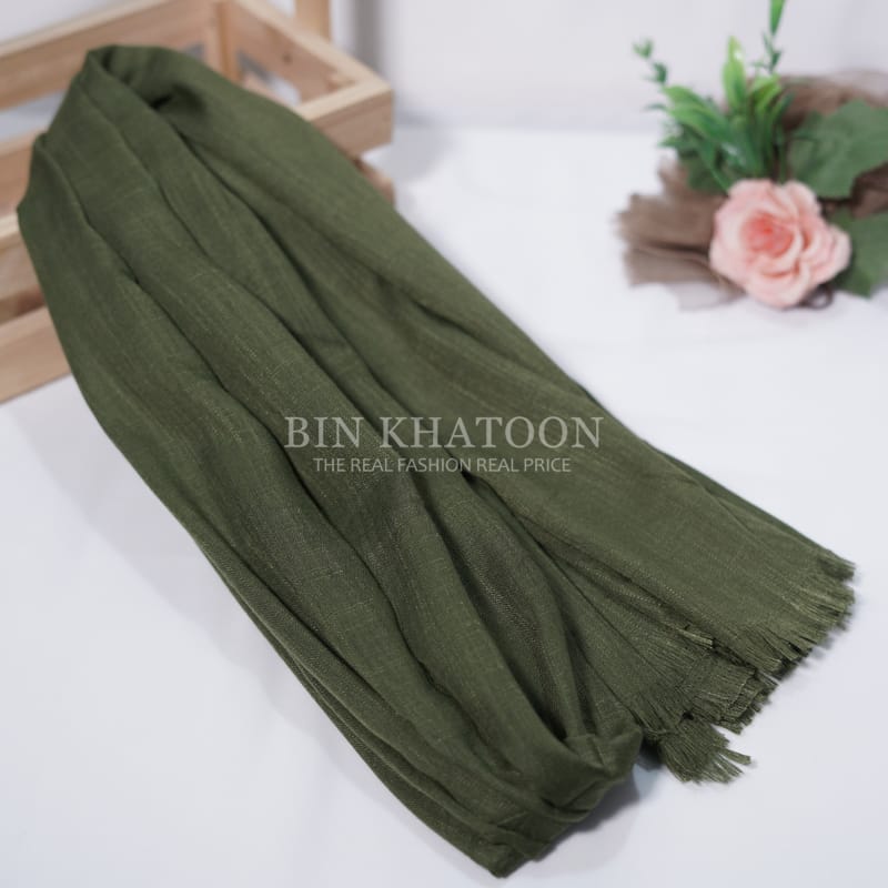 Premium Turkish Olive Green Hijab