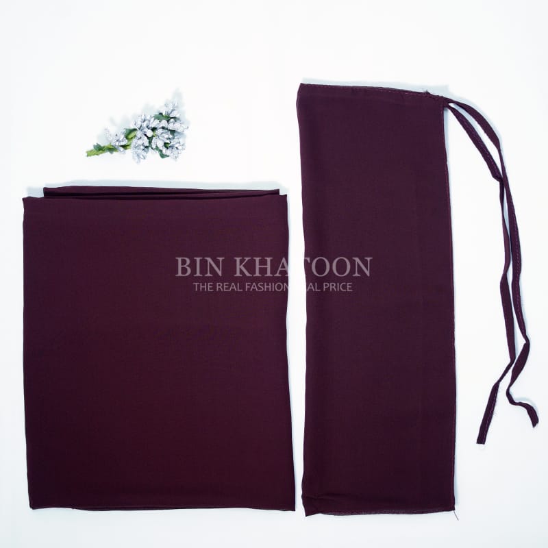 Georgette Hijab and Niqab set Plum