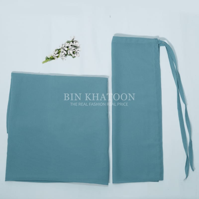 Georgette Hijab and Niqab Set Aqua