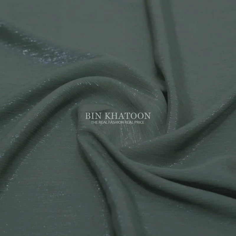 Crinkle Zari Chiffon Spring Green