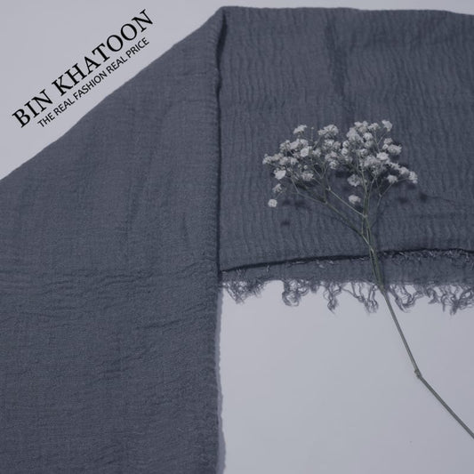 Crimps Light Gray Hijab