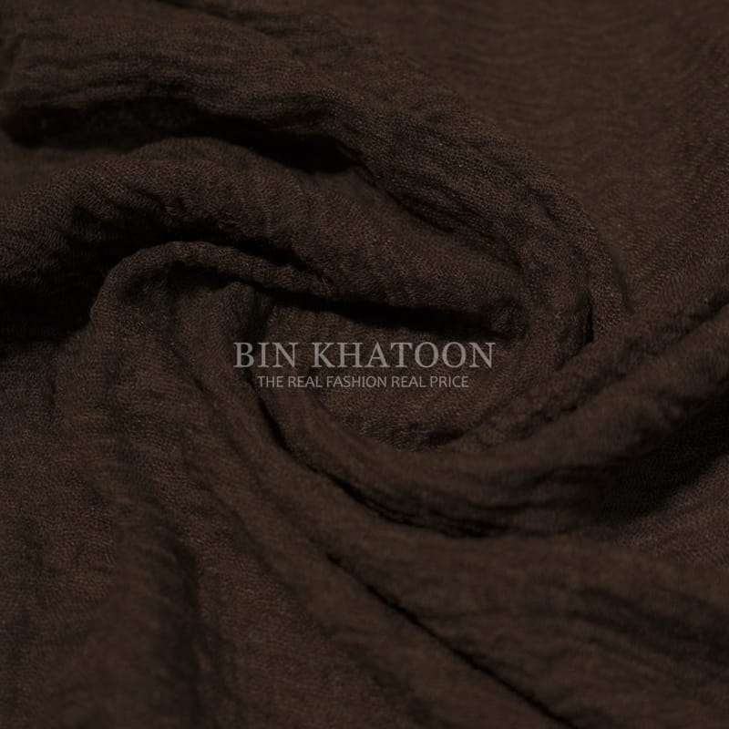 Crimps Dark Brown Hijab