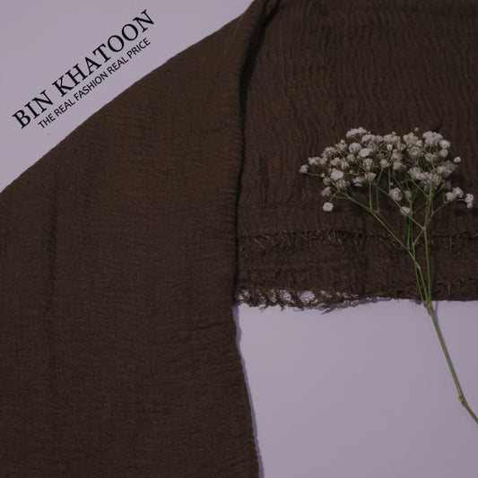 Crimps Dark Brown Hijab
