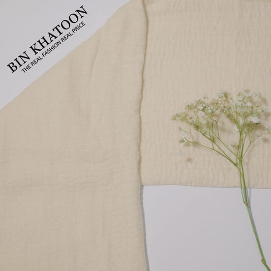 Crimps Creamy White Hijab