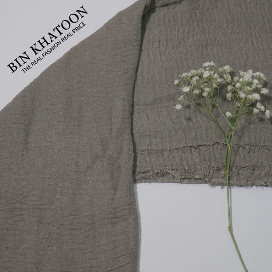 Crimps Charcoal Hijab