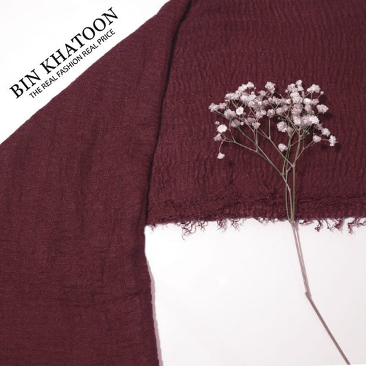 Crimps Maroon Hijab