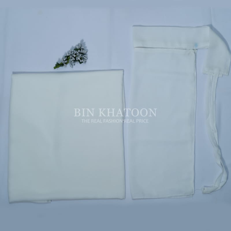 Matching Hijab & Saudi Niqab Set White