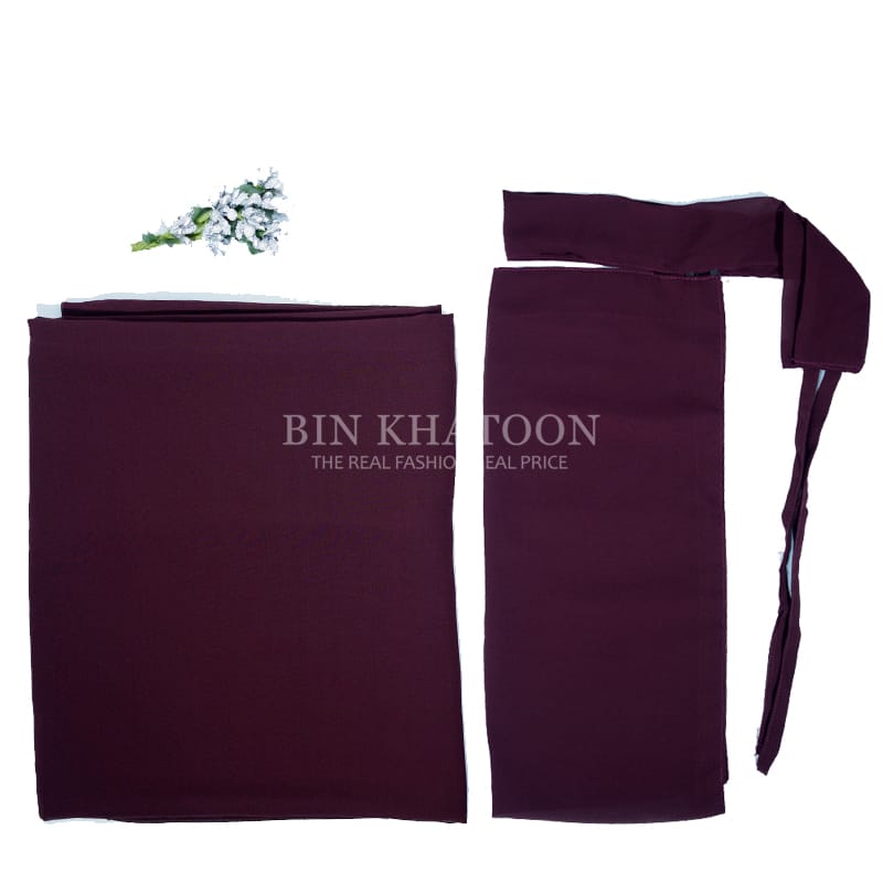 Matching Hijab & Saudi Niqab Set Plum