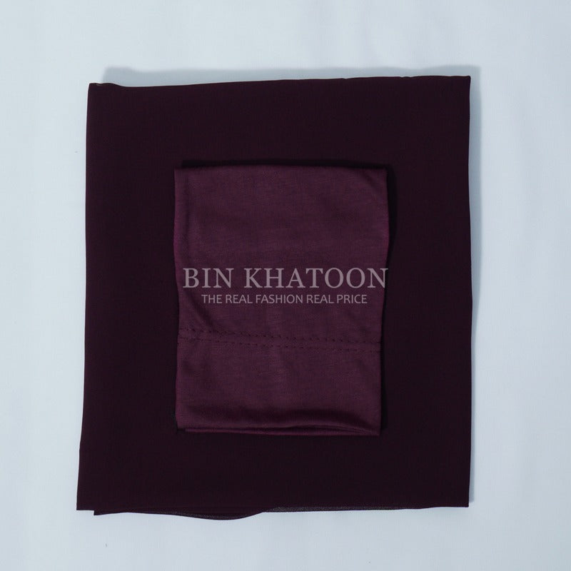 Matching Hijab & Cap - Plum
