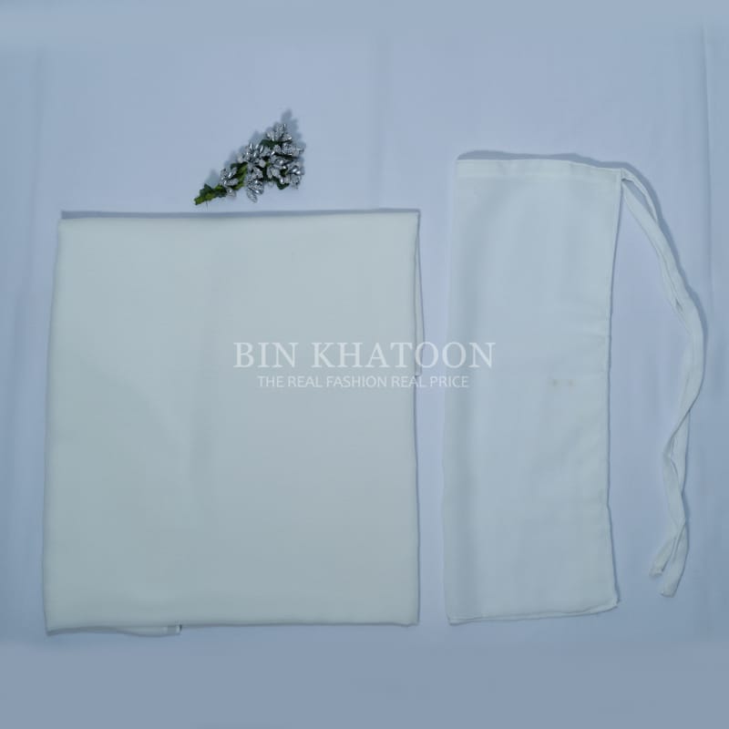 Georgette Hijab and Niqab Set Pearl White