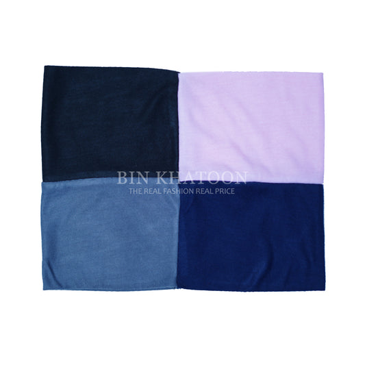 4 in 1 Hijab Cap (Black,BabyPnk,Gray,NavyBlue)