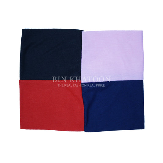 4 in 1 Hijab Cap (Black,BabyPink,Red,NavyBlue)