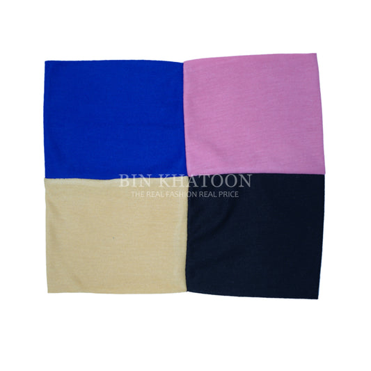 4 in 1 Hijab Cap (RoyalBlue,TeaPink,Skin,Black)