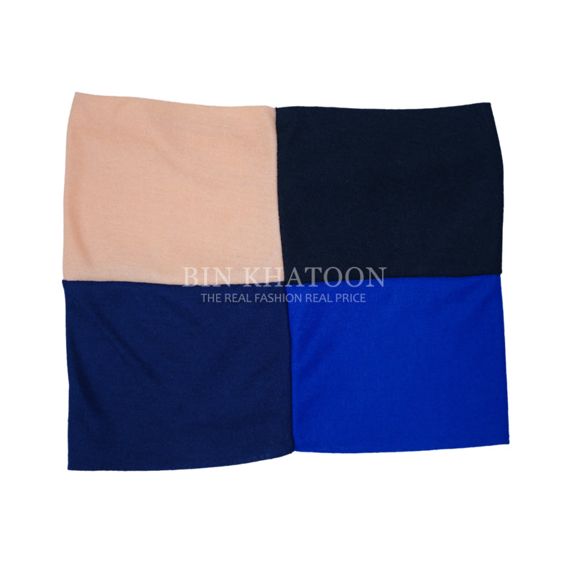 4 in 1 Hijab Cap (Peaach,Black,NavyBlue,RoyalBlue)