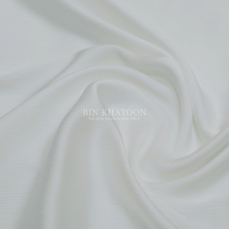 Crinkle Silk Hijab Milky White