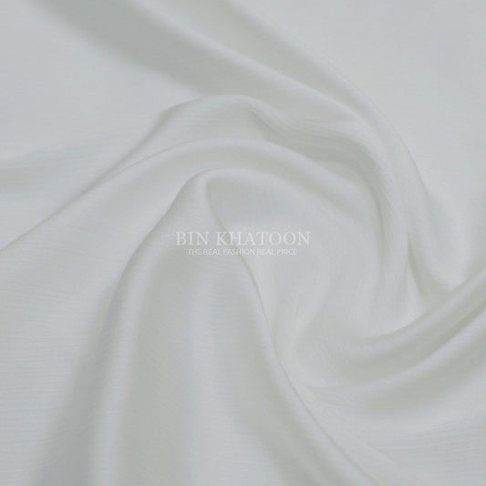 Crinkle Silk Hijab Milky White