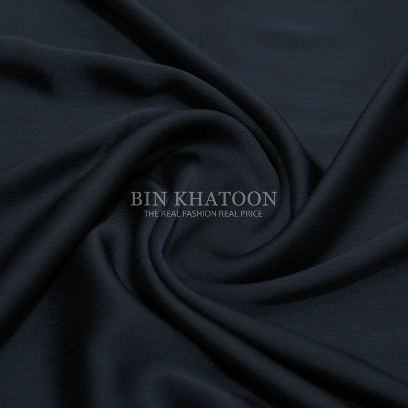 Crinkle Silk Hijab Denim Blue