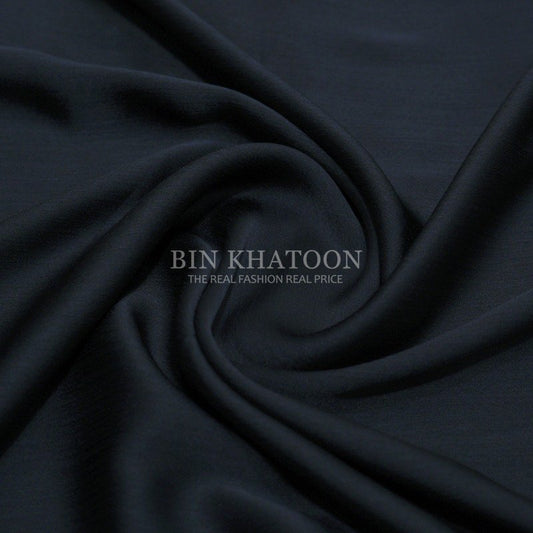 Crinkle Silk Hijab Denim Blue