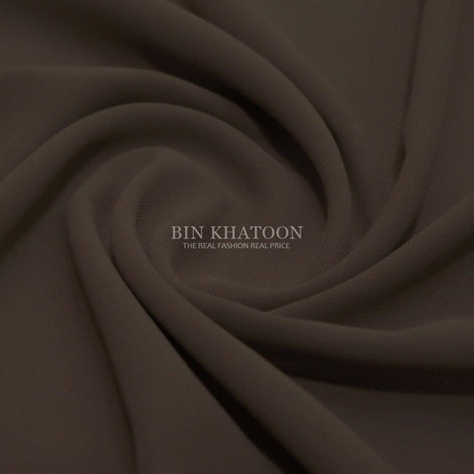 Premium Georgette Hijab in Muted Brown