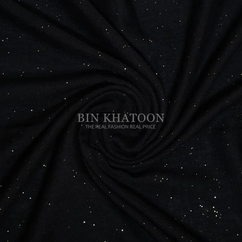 Glitter Lawn Black Hijab