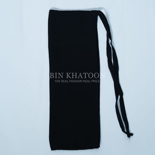 Tie Back Niqab Black