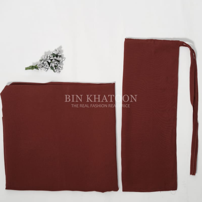 Georgette Hijab and Niqab Set Copper Rust
