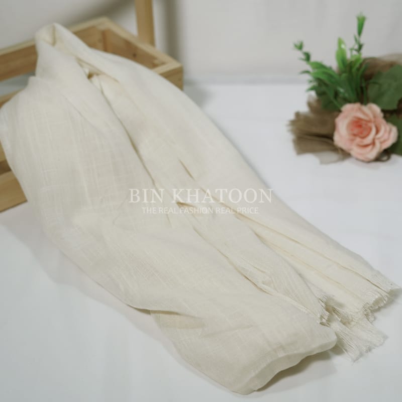 Premium Turkish Cream White Hijab