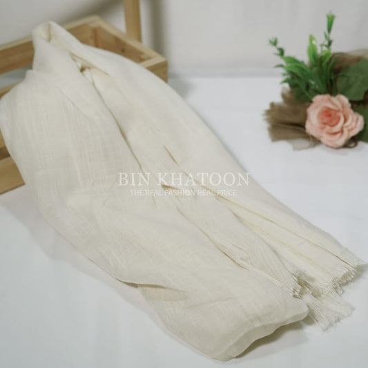 Premium Turkish Cream White Hijab