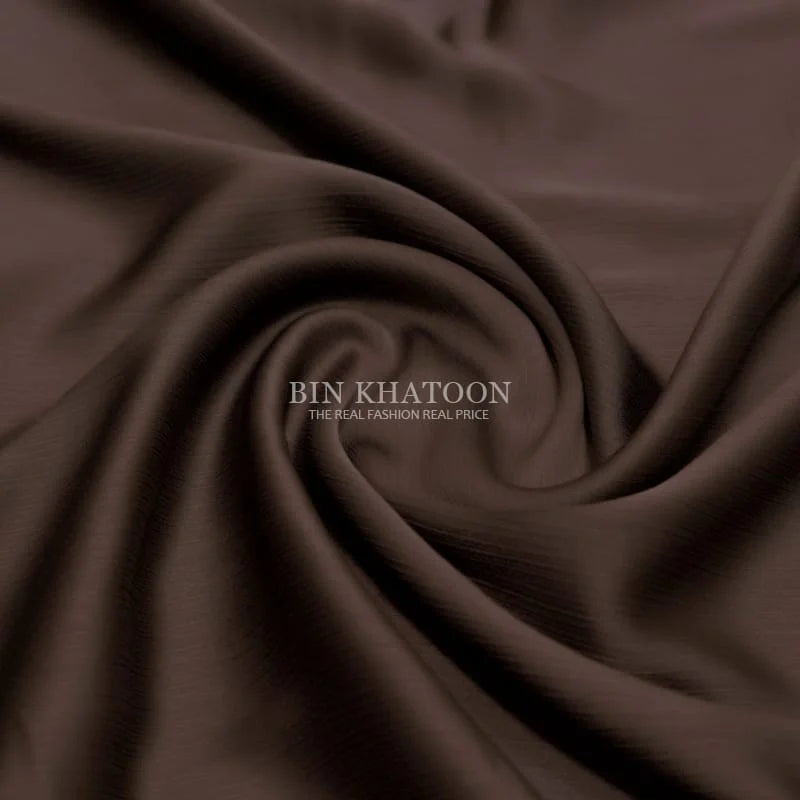 Crinkle Silk Hijab Dark Brown