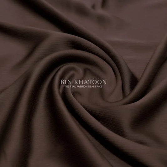 Crinkle Silk Hijab Dark Brown