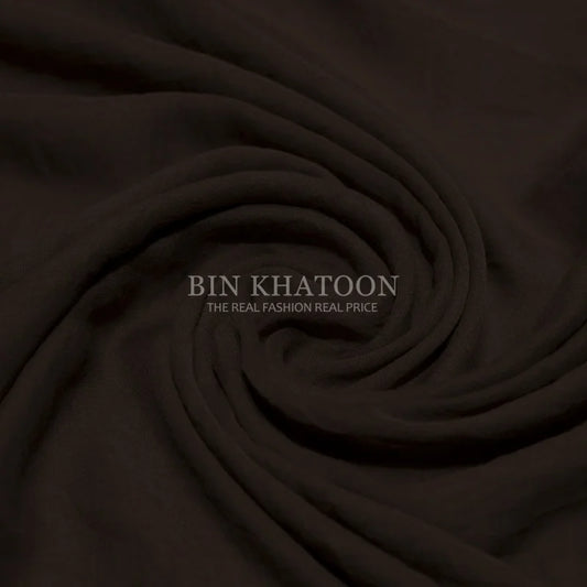 Crumpled Lawn Hijab Dark Brown