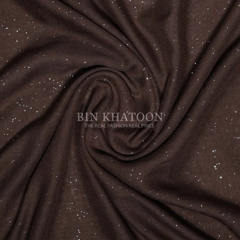 Glitter Lawn Dark Brown Hijab